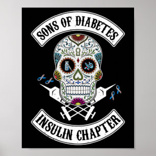 Affiche Fils Du Diabète Insuline Chapitre Crâne Diabète Aw