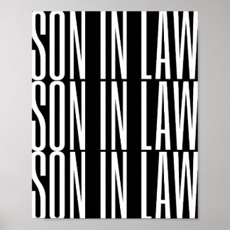 Affiche Fils en droit cadeau Black arrière - plan design C