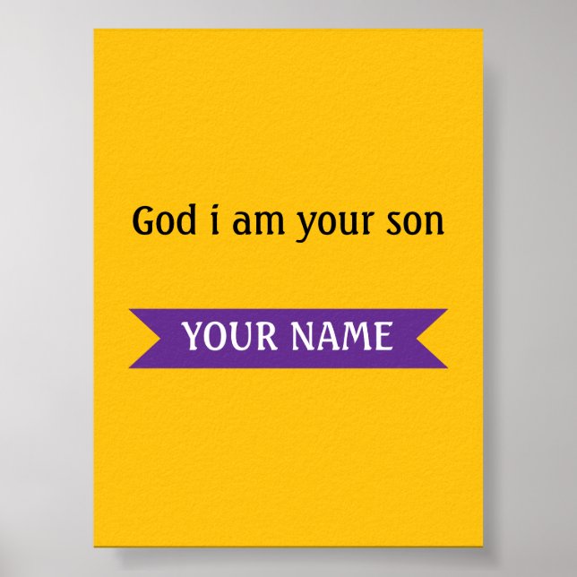 Affiche Fils Fidèle – Conception Inspirante de Nom Personn (Devant)