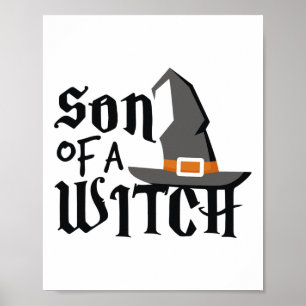 Affiche Fils mignon D'Une Sorcière Halloween Chemise Boys