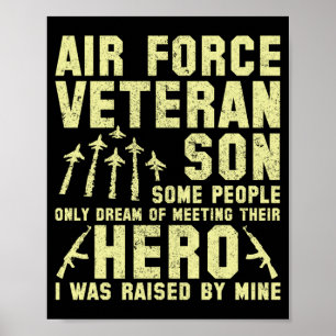 Affiche Fils vétéran de l'armée de l'air - J'ai été élevé