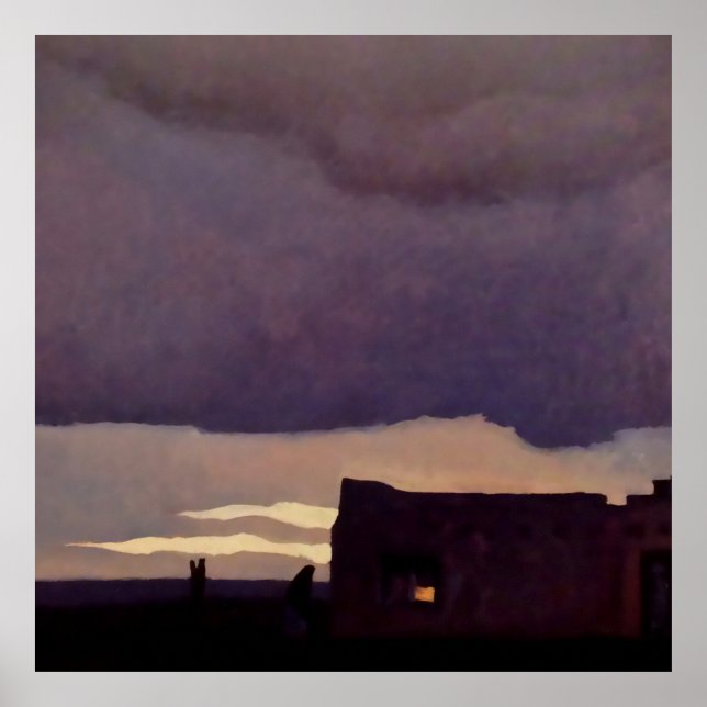 Affiche "Fin après-midi" Western Art de Maynard Dixon (Devant)