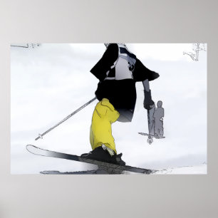 Affiche Fin de la course de ski