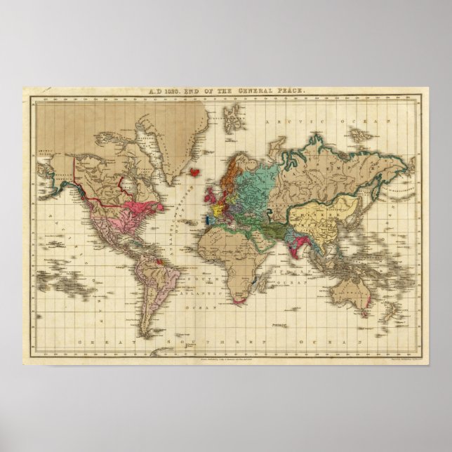 Affiche Fin de la paix générale 1828 après JC (Devant)