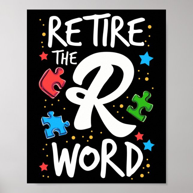 Affiche Fin de la R Word Sensibilisation sur l'autisme Sup (Devant)