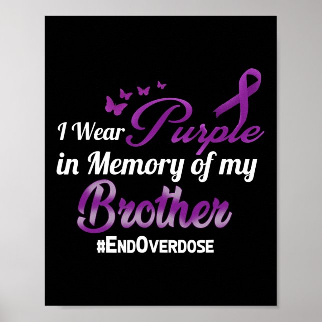 Affiche Fin De La Surdose Je Porte Du Violet Pour Mon Frèr (Devant)