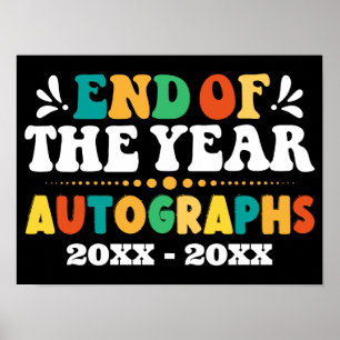 Affiche Fin De L'Année Autographes Personnalisés