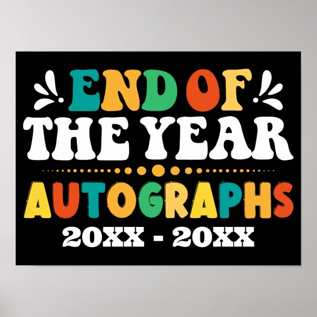 Affiche Fin De L'Année Autographes Personnalisés (Devant)