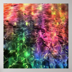 Affiche Fin De L'Art Abstrait Arc-En-Ciel