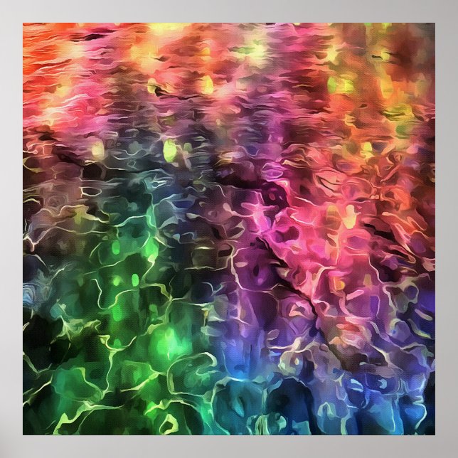 Affiche Fin De L'Art Abstrait Arc-En-Ciel (Devant)