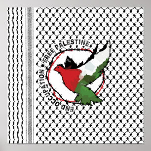 Affiche Fin de l'occupation Libérez la Palestine Palestini