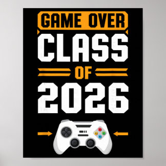 Affiche Fin du jeu Cl de 2026 Gamer garçons filles remise 