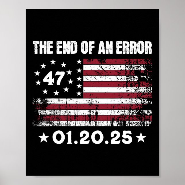 Affiche Fin d'une erreur 20 janvier 2025 inauguration de T (Devant)