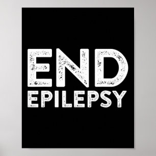Affiche Fin Epilepsie Sensibilisation Epilepsie Ribbon vio