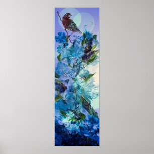 Affiche Finch et Fleurs Imprimer