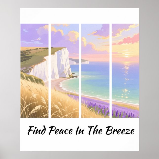AFFICHE FIND PEACE IN THE BREEZE (Devant)
