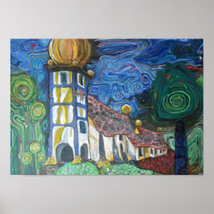 Affiche Fine art inspired by Hundertwasser
