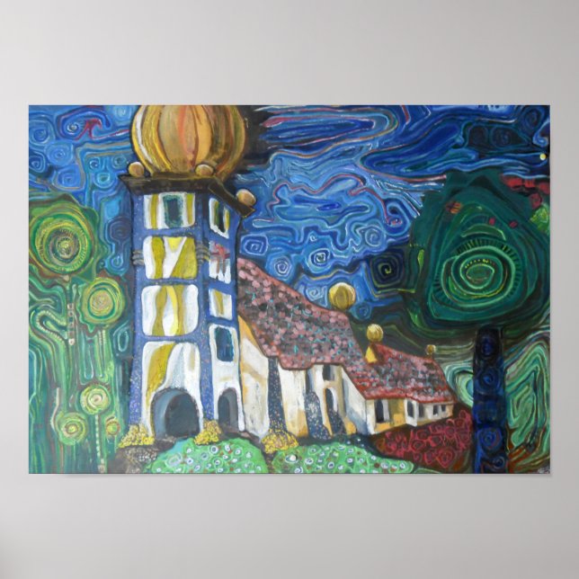 Affiche Fine art inspired by Hundertwasser (Devant)