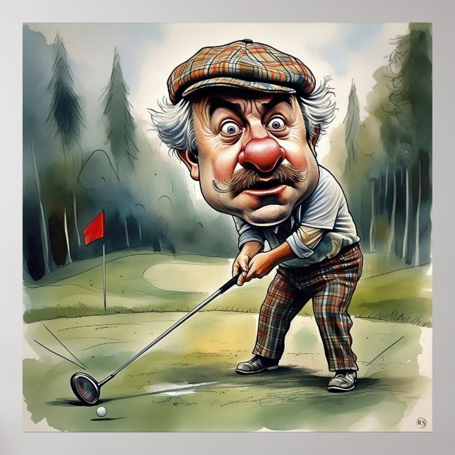 Affiche Finesse de golf - Grand Golf Art Imprimer (Devant)