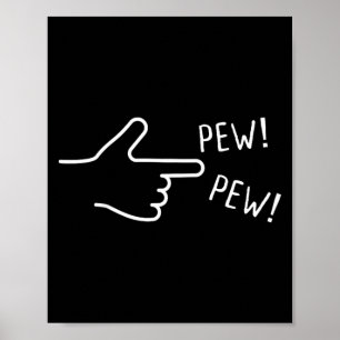 Affiche Finger Pew Pew Je suis drôle