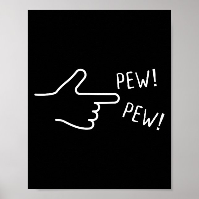 Affiche Finger Pew Pew Je suis drôle (Devant)