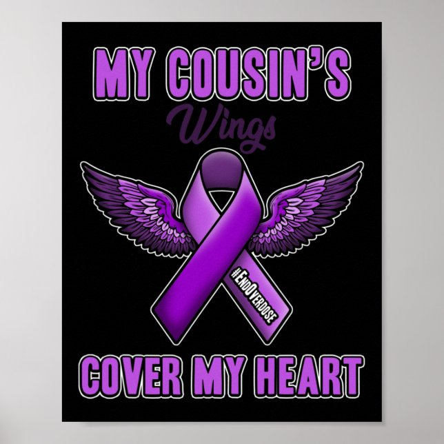 Affiche Finir l'overdose Les ailes de mon cousin couvrent  (Devant)