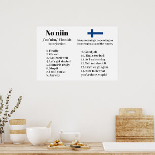 Affiche Finlandais "No niin"