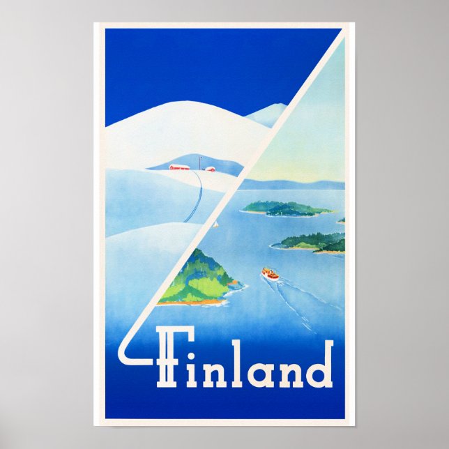 Affiche Finlande, Été et Hiver, (Devant)