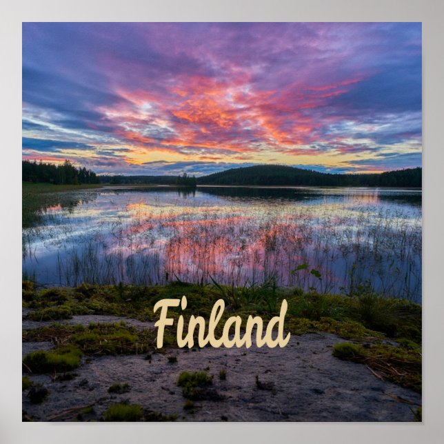 Affiche Finlande Helsinki Europe du Nord (Devant)