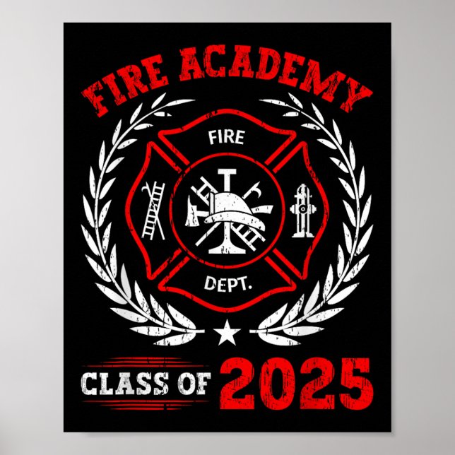 Affiche Fire Academy Cl De 2025 Graduation Future Firefigh (Devant)
