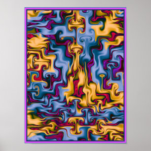 Affiche Fire and Water Pattern
