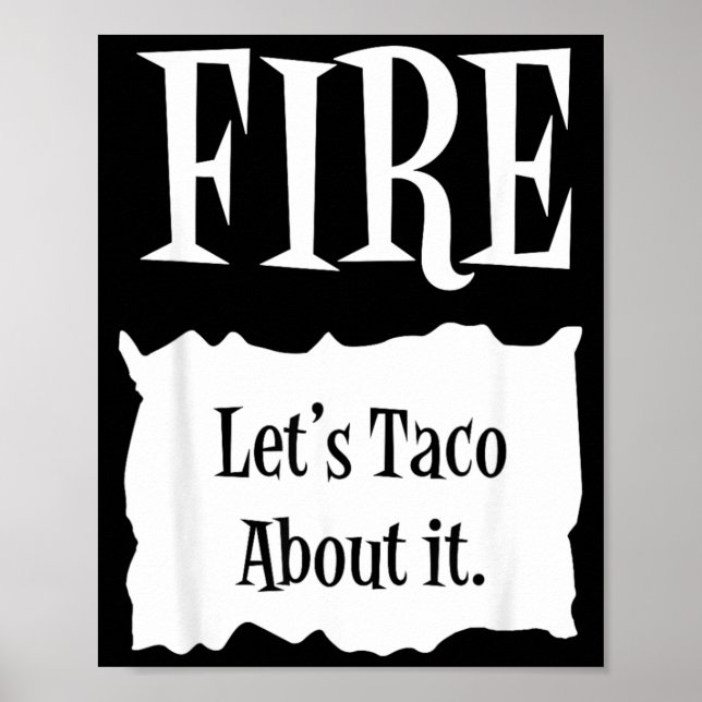 Affiche FIRE - Costume de taco Halloween Hot Packet (Devant)