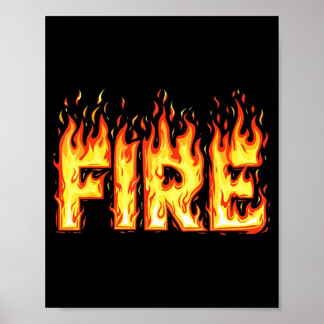 Affiche Fire Flame Shirt Adult Kids Men Women Fire And Ice (Devant)