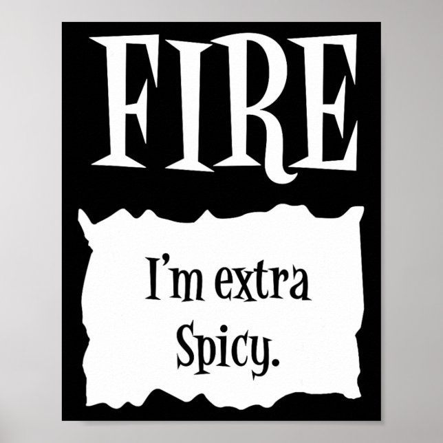 Affiche FIRE - Halloween Paquet chaud Costume Taco Hallowe (Devant)