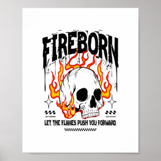 Affiche Fireborn Skull Urban Streetwear