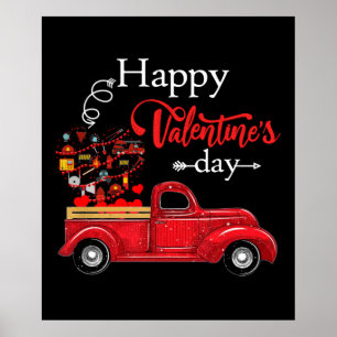 Affiche Firefighter Gift   Happy Valentine Day Firefighter