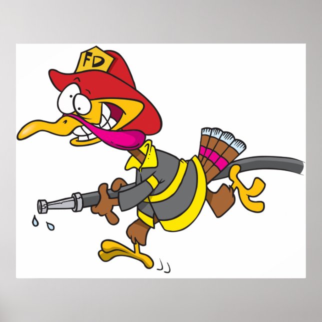 Affiche Firefighter Turkey with Hose (Devant)