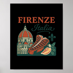 Affiche Firenze Italia Souvenir Florence Italie Nourriture