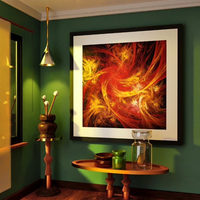Affiche Firestorm Art Abstrait (Firestorm Abstract Art Poster)