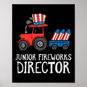 Affiche Fireworks Directeur Tracteur 4 juillet Garçons Enf