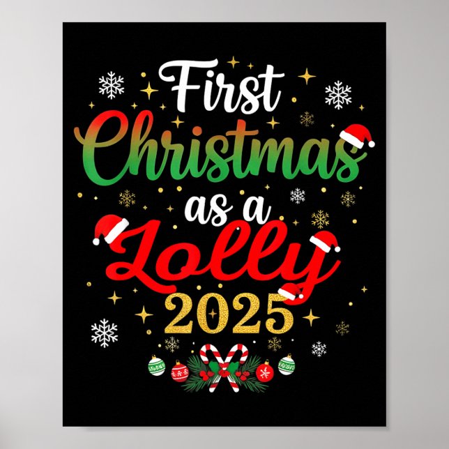 Affiche First Christmas As A Lolly 2025 New Mommy Xmas  (Devant)