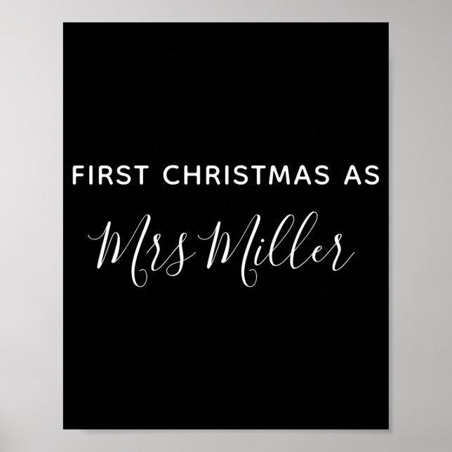 Affiche First Christmas As Mrs D Name  (Devant)