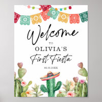 First Fiesta Welcome Sign 1st Birthday Mexican