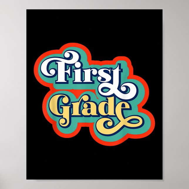 Affiche First Grade Teacher And Student Back To School Vib (Devant)