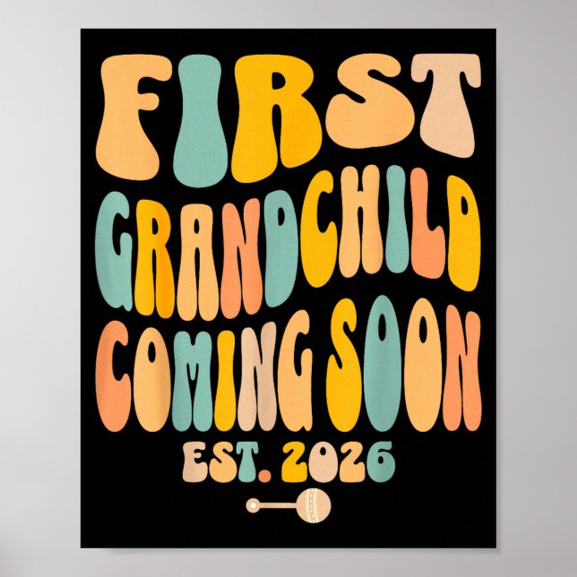 Affiche First Granhild Coming Soon 2026 Baby Announcement  (Devant)