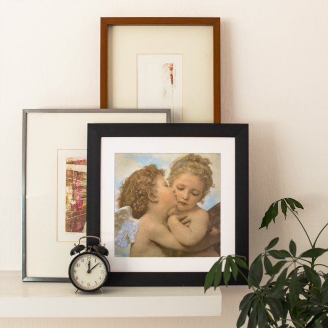 Affiche First Kiss (détail d'ange) par Bouguereau (Créateur téléchargé)
