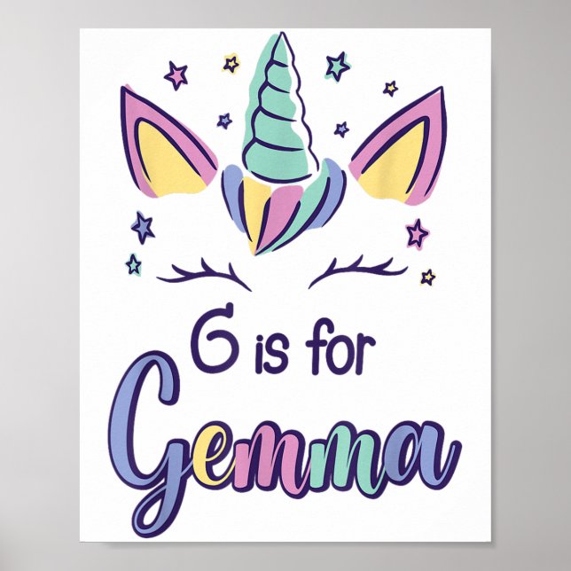 Affiche First Name Gemma D G Is For Gemma  (Devant)