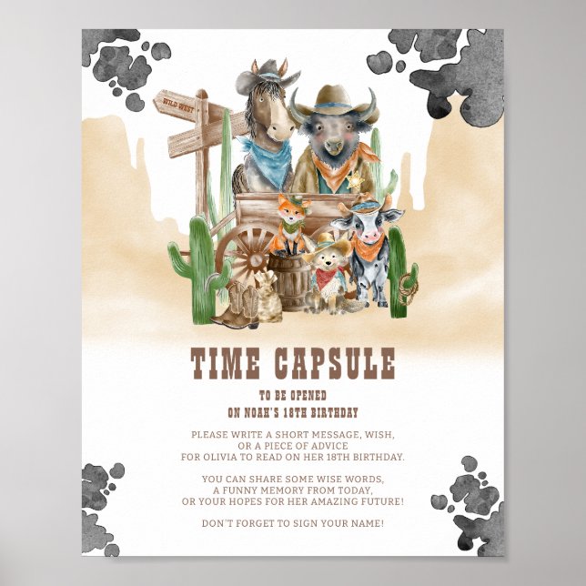 Affiche First Rodeo Wild West Time Capsule Sign (Devant)