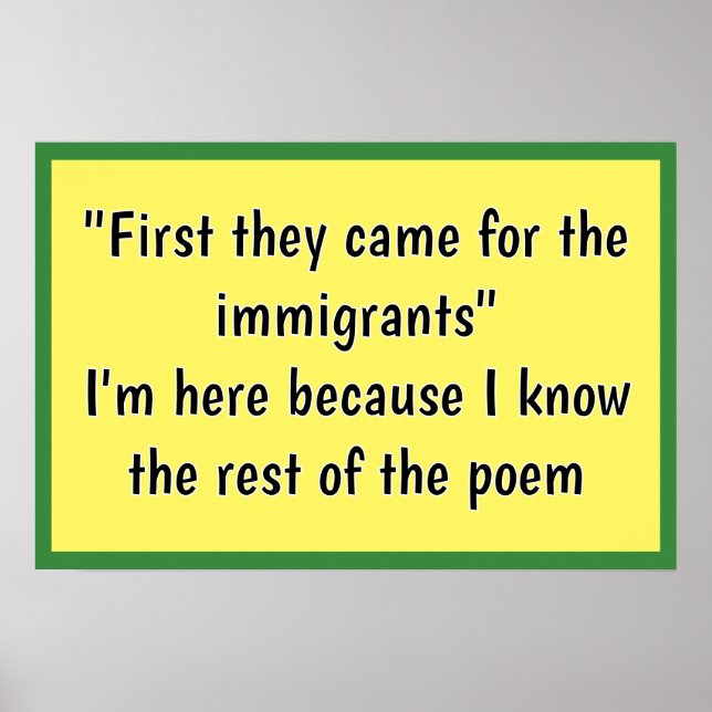 Affiche First they came for (Devant)