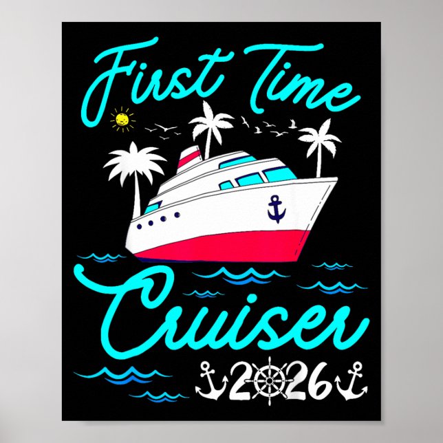 Affiche First Time Cruiser 2026 1st Cruise Vacation Family (Devant)